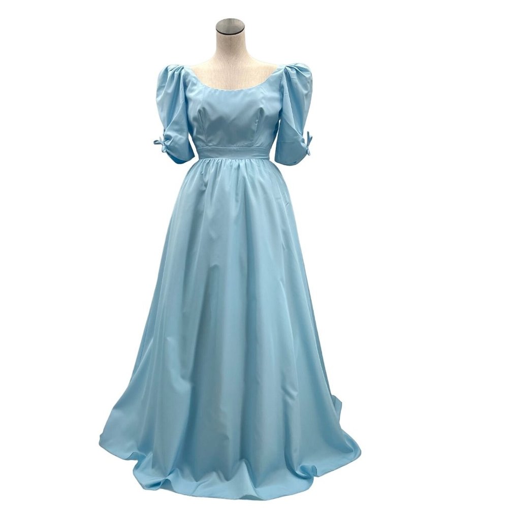 Vintage 80s Light Blue Ballgown Formal Prom Dress Cottagecore Princesscore